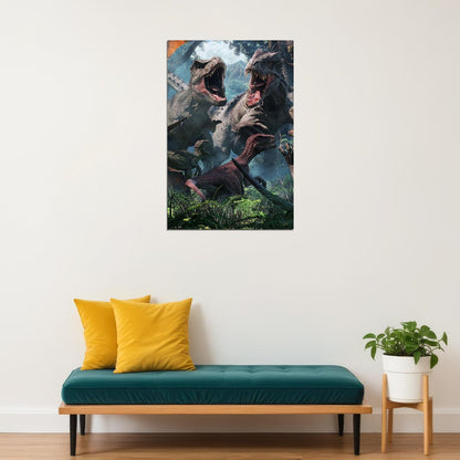 Jurassic World Dinosaurs Movie Poster Wall Art