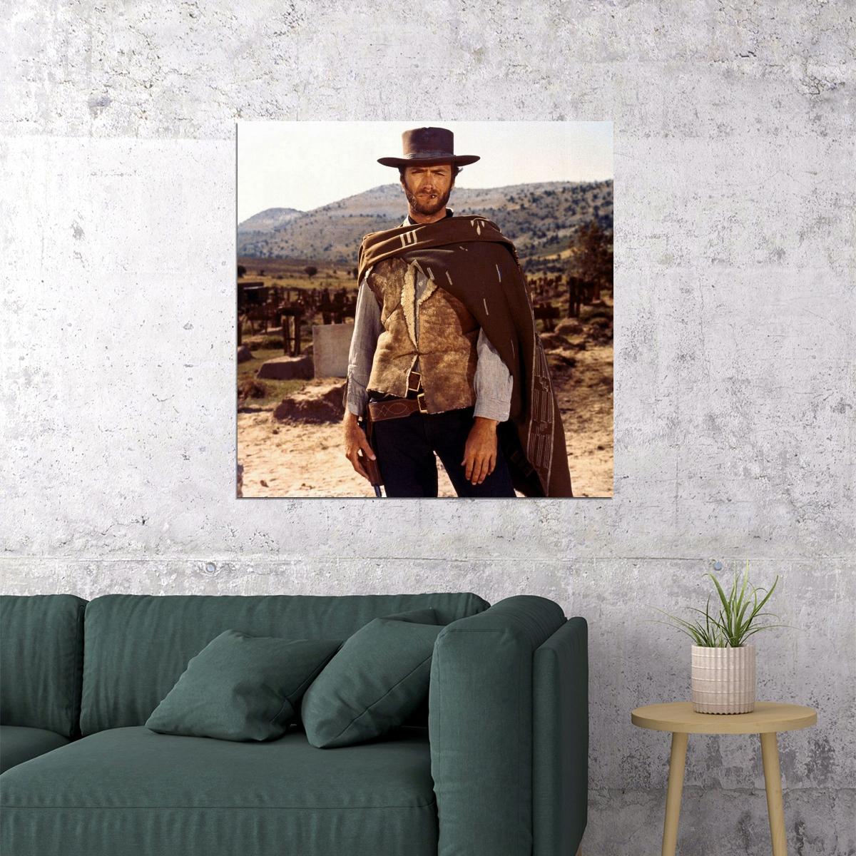 The Good, The Bad And The Ugly Movie Poster Clint Eastwood Iconic Western Film Art Print