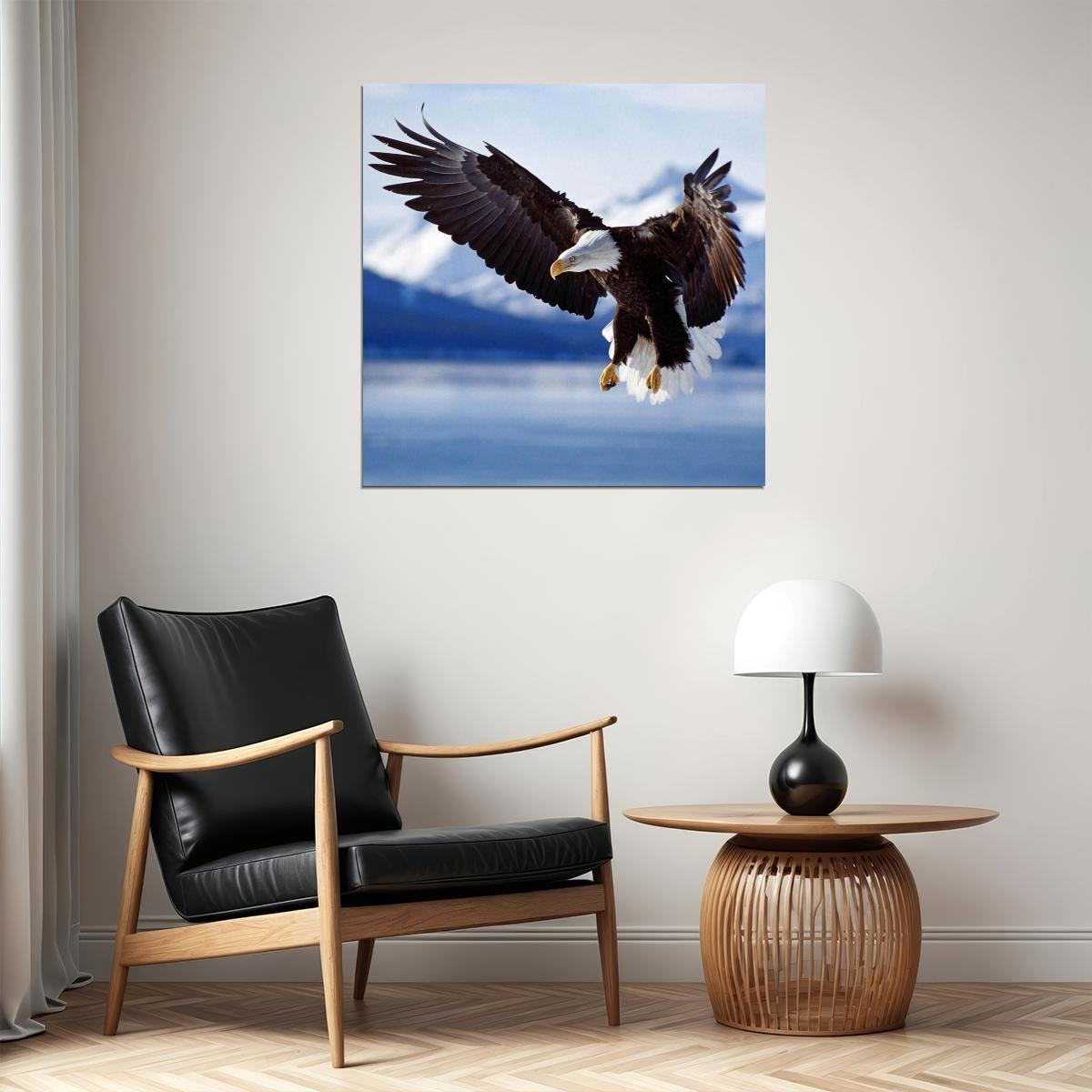 American Bald Eagle Poster National Bird Wall Art Wildlife Photography Print - xonomax