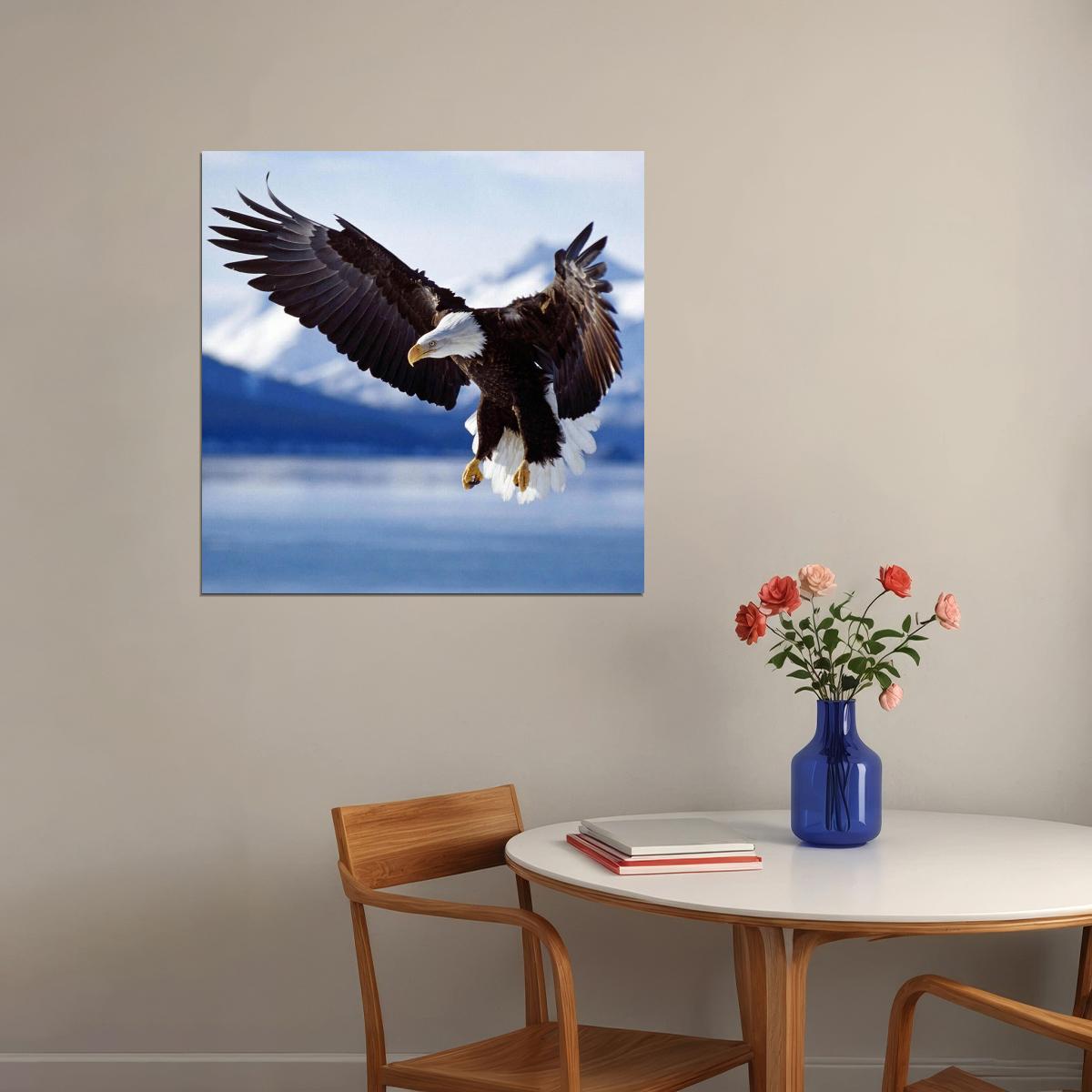 American Bald Eagle Poster National Bird Wall Art Wildlife Photography Print - xonomax
