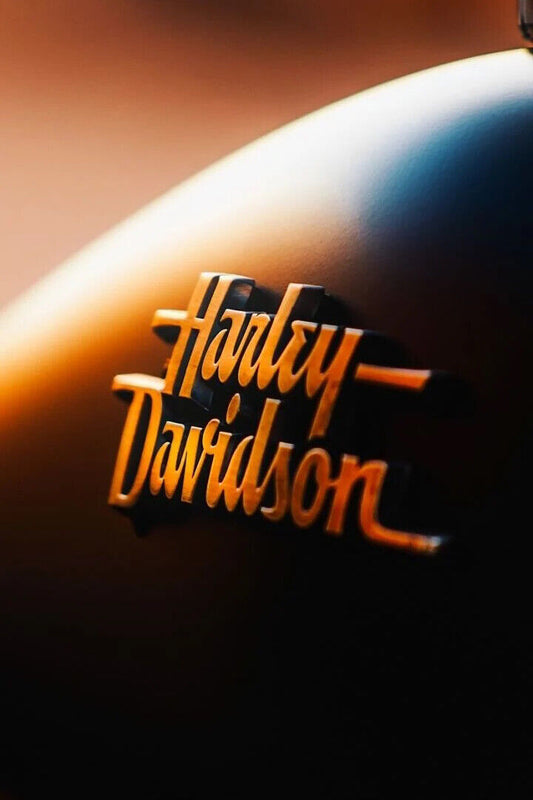 Harley-davidson Logo Poster Iconic Motorcycle Brand Wall Art Classic Biker Print