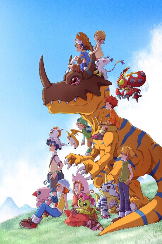 Digimon Anime Poster Japanese Animation Wall Art Digital Monsters Series Print - xonomax