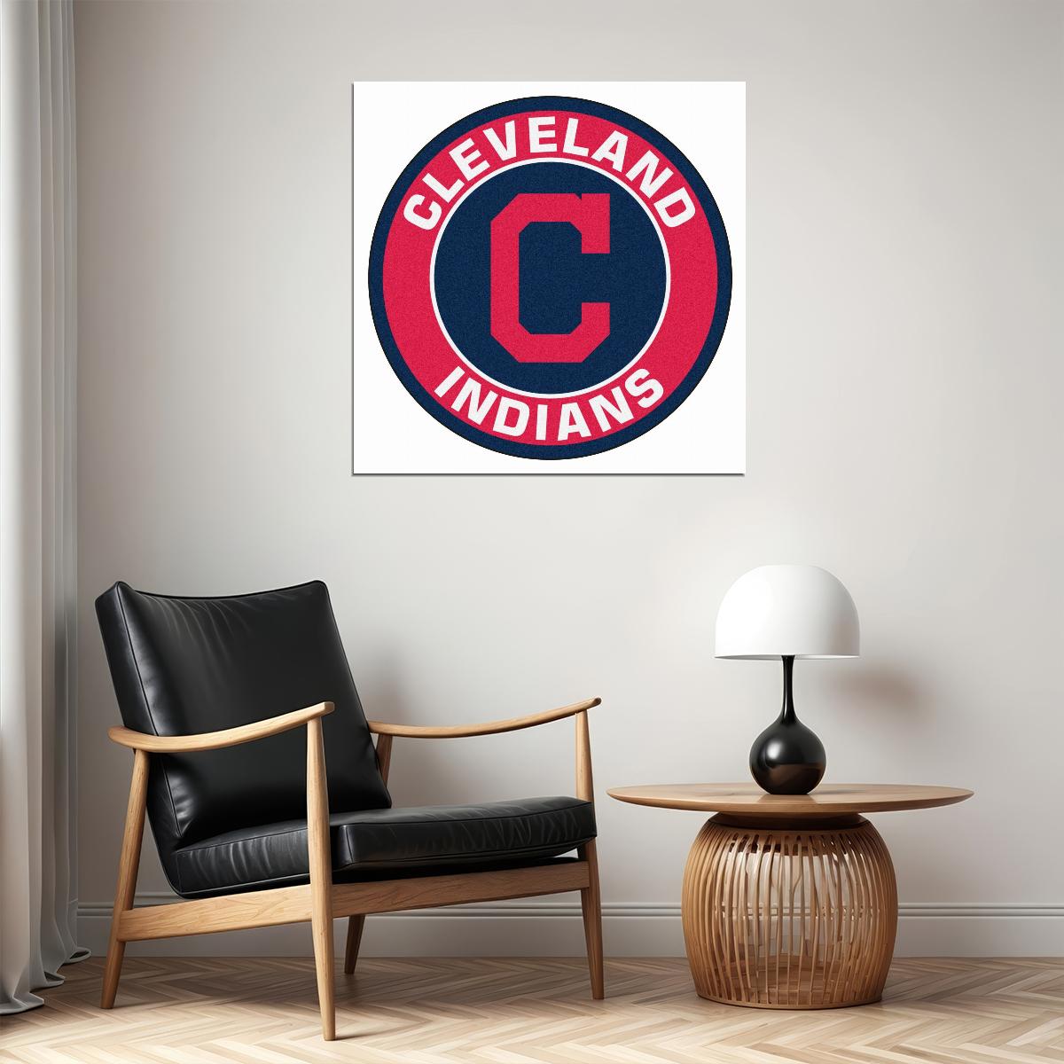 Cleveland Indians Cleveland Guardians Logo Poster Mlb Baseball Team Wall Art Sports Print - xonomax