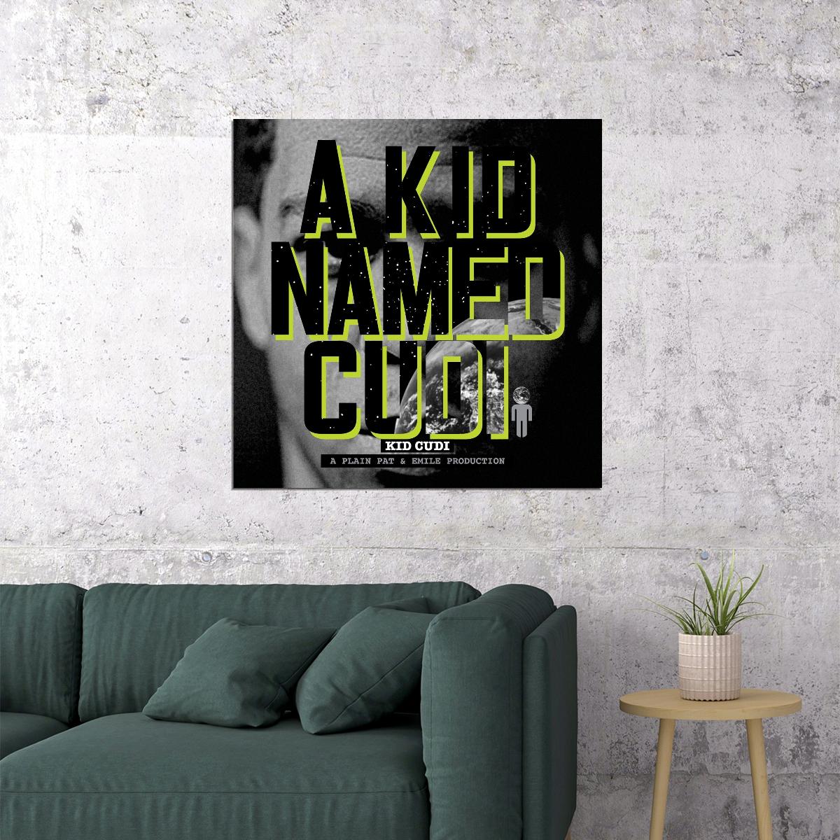 Kid Cudi Kid Named Cudi Album Cover Art Music Poster Rap Wall Print