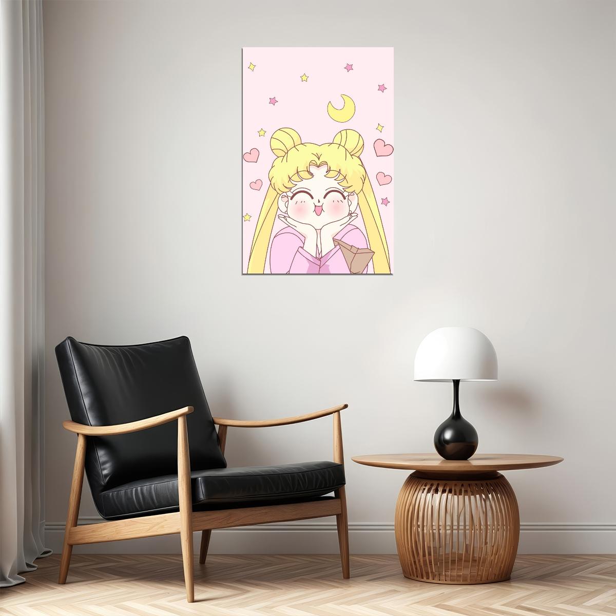 Sailor Moon Anime Poster Japanese Manga Art Cute Magic Wall Art