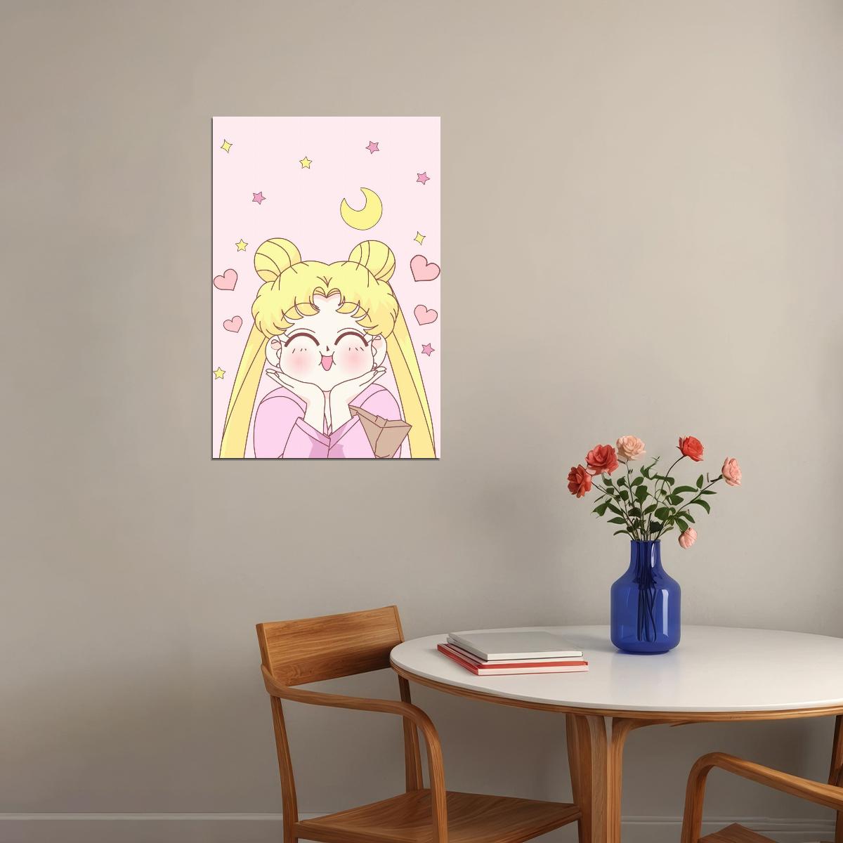 Sailor Moon Anime Poster Japanese Manga Art Cute Magic Wall Art