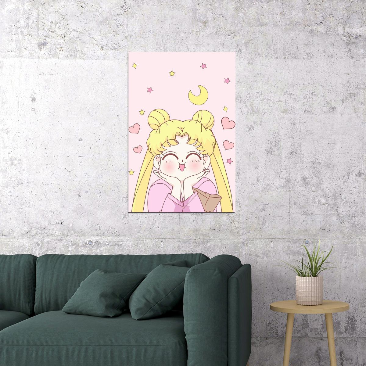 Sailor Moon Anime Poster Japanese Manga Art Cute Magic Wall Art