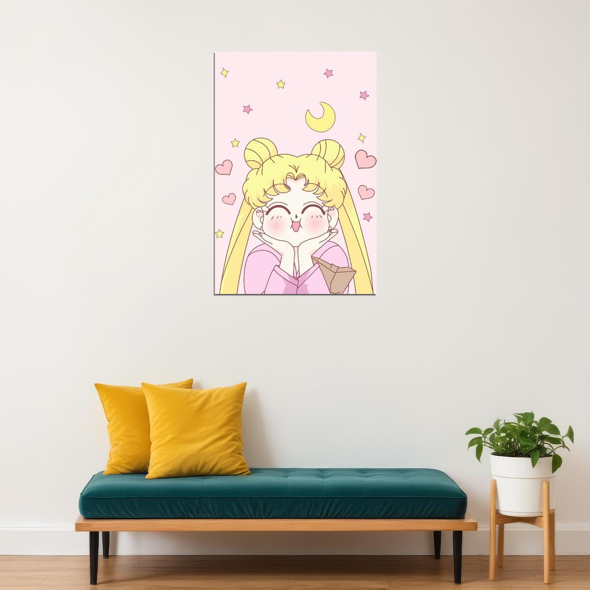 Sailor Moon Anime Poster Japanese Manga Art Cute Magic Wall Art