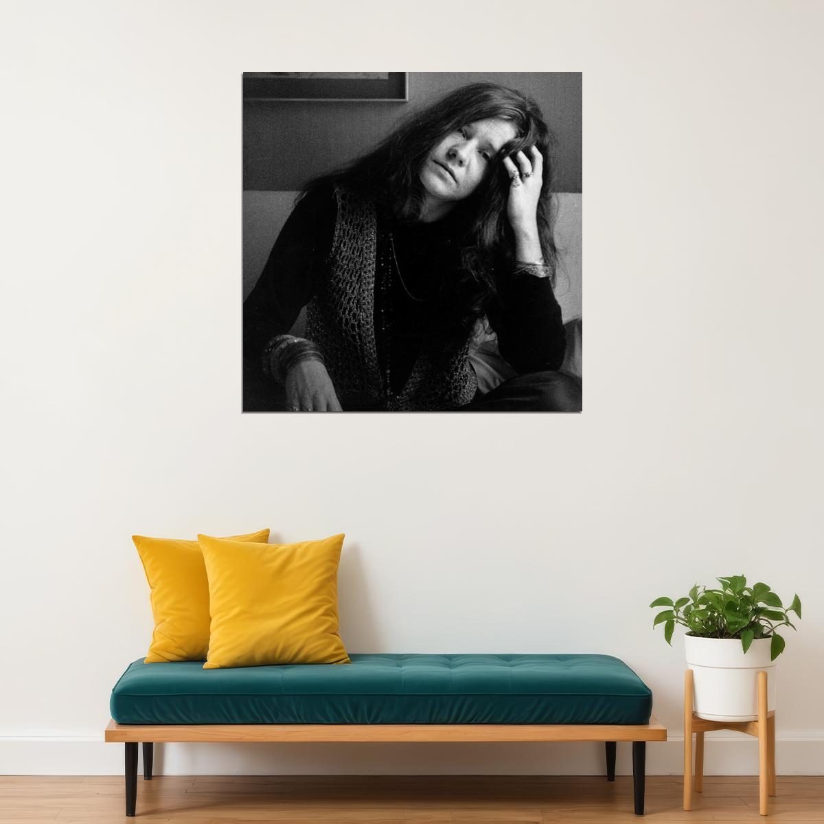 Janis Joplin Music Poster Rock Legend Wall Print