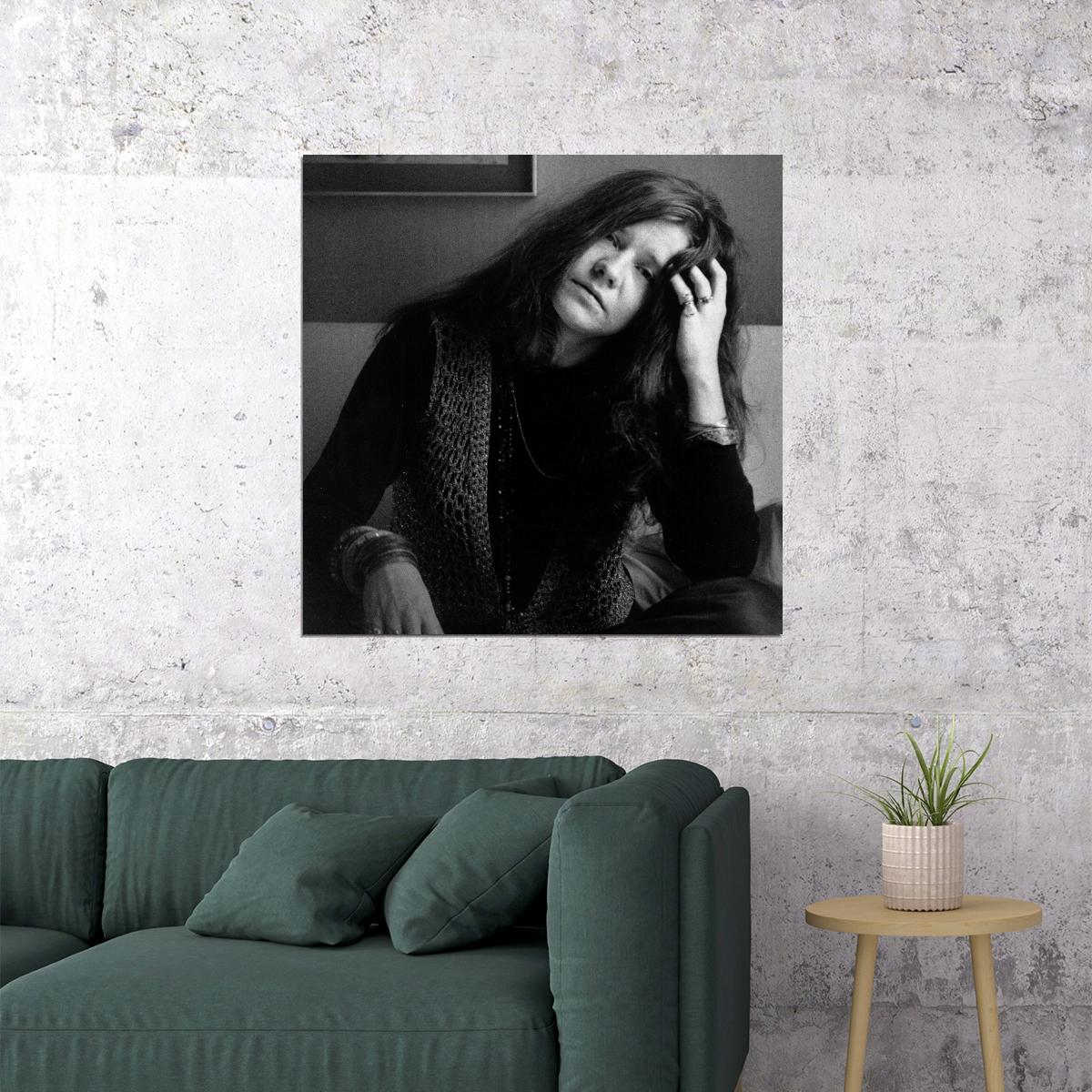 Janis Joplin Music Poster Rock Legend Wall Print