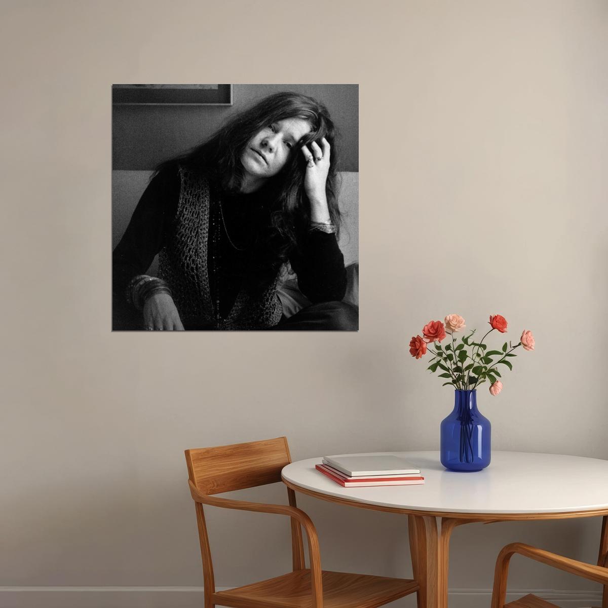 Janis Joplin Music Poster Rock Legend Wall Print