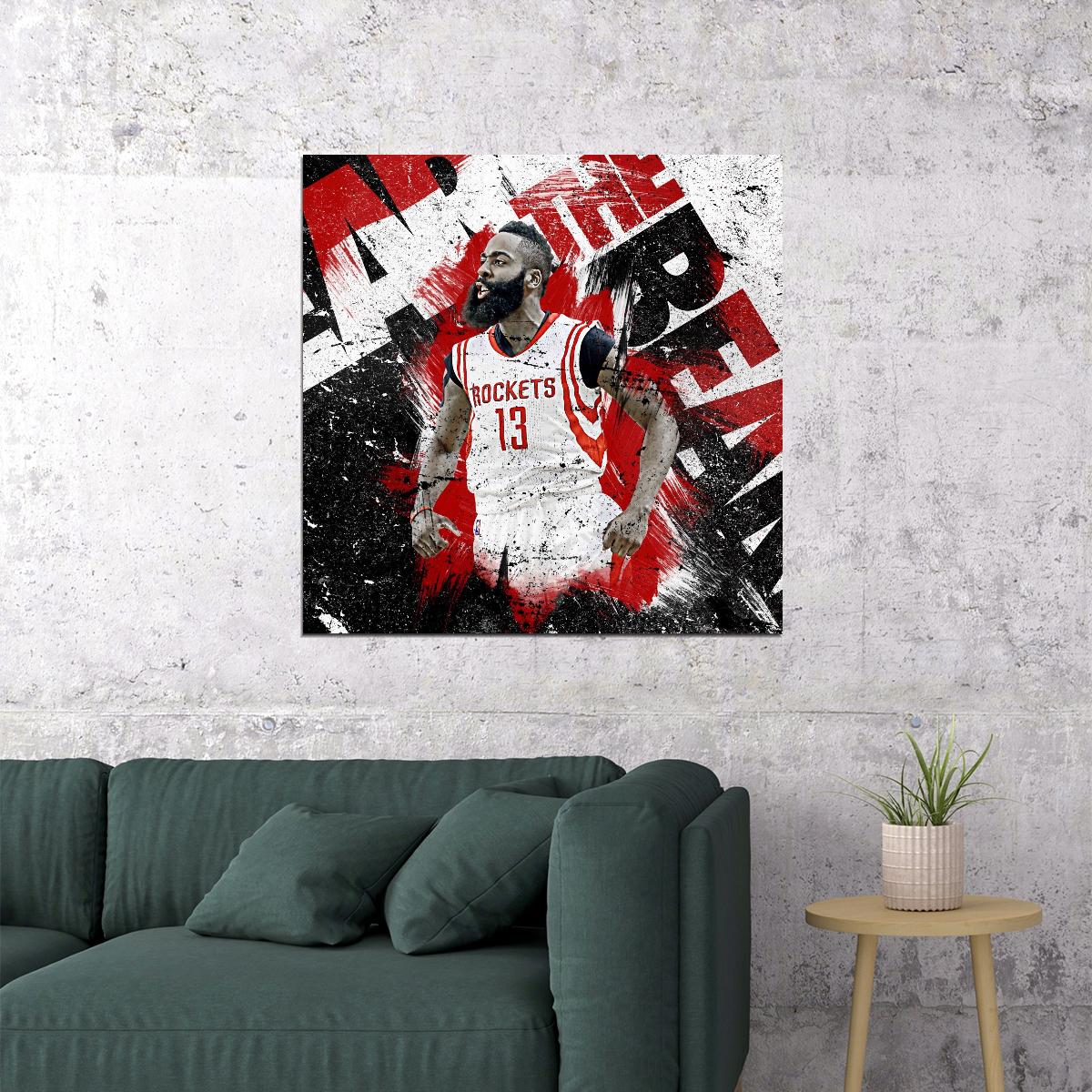 James Harden Nba Basketball Player Poster Motivational Sports Wall Art