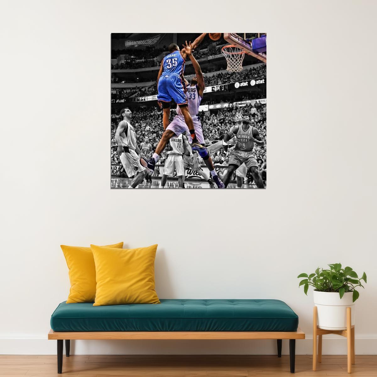 Kevin Durant Nba Poster Basketball Player Wall Art Motivational Sports Print - xonomax