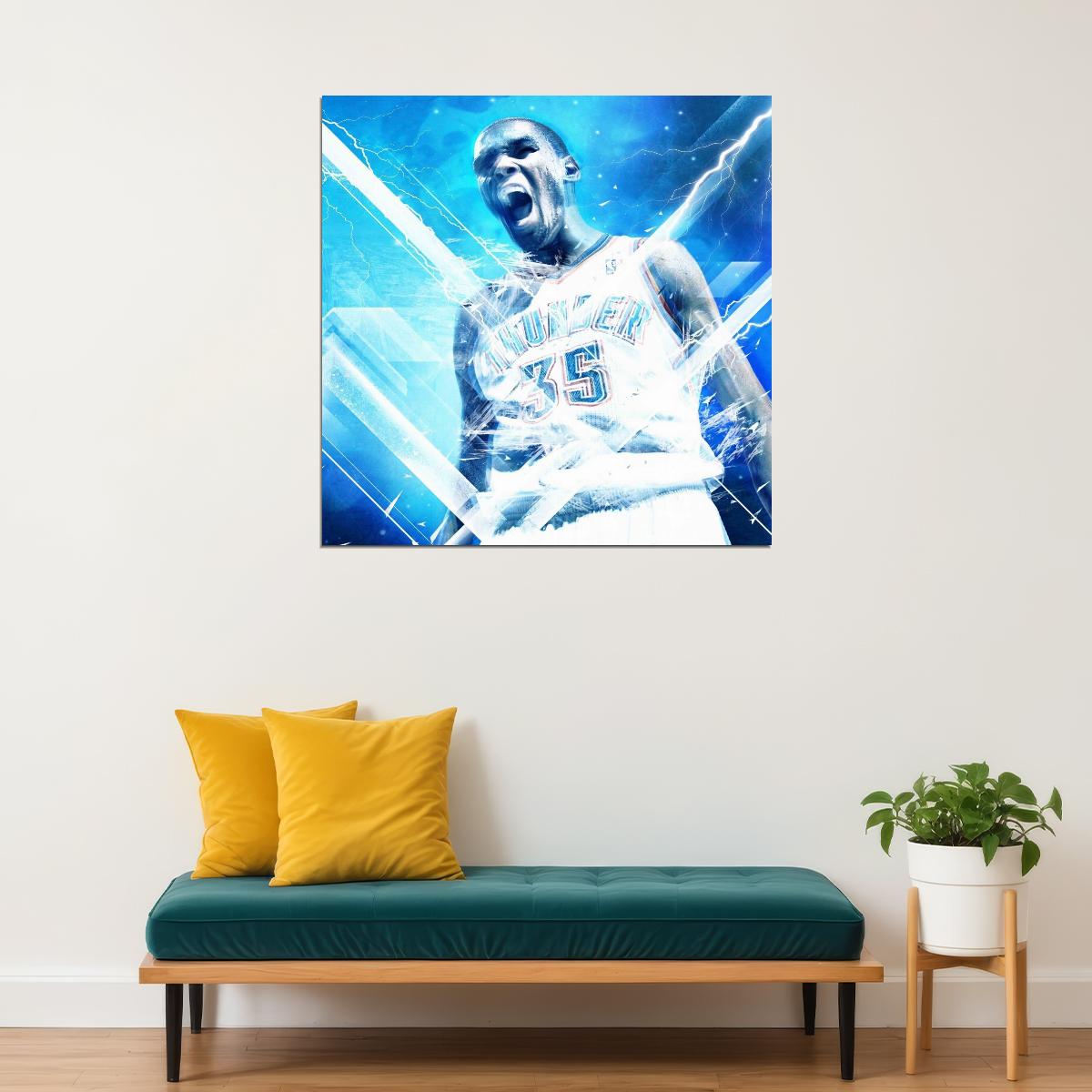 Kevin Durant Nba Poster Basketball Player Wall Art Motivational Sports Print