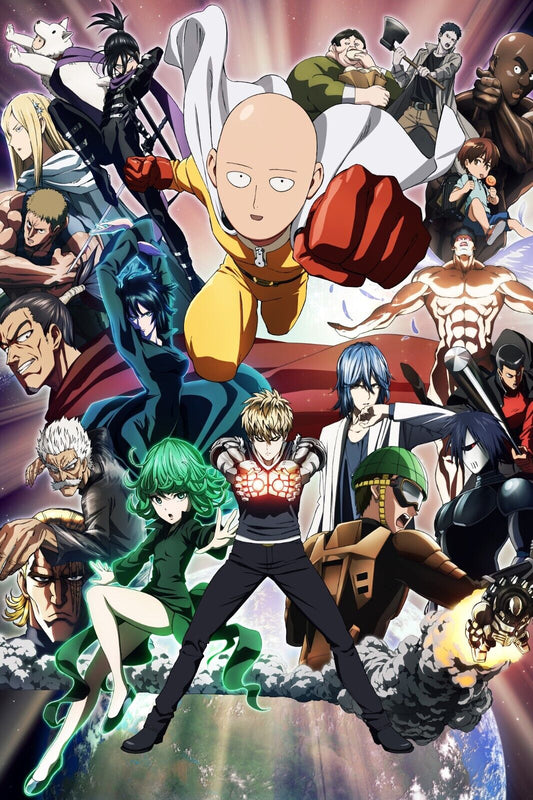 One Punch Man Anime Poster Japanese Manga Art Wall Print - xonomax