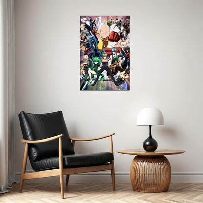 One Punch Man Anime Poster Japanese Manga Art Wall Print - xonomax