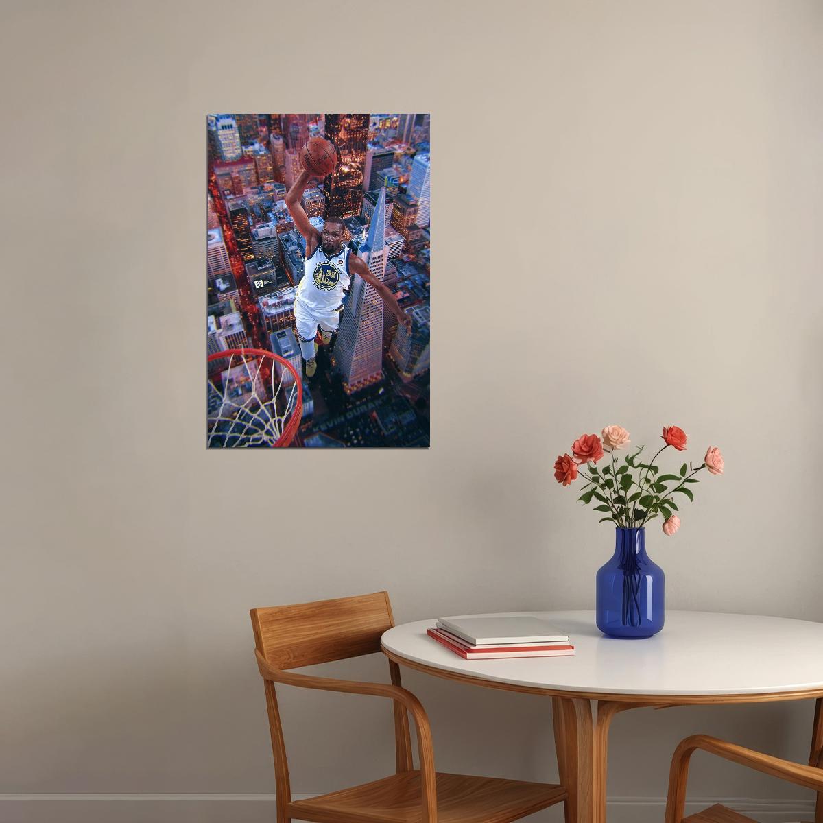 Kevin Durant Dunk Nba Poster Basketball Player Wall Art Motivational Sports Print - xonomax
