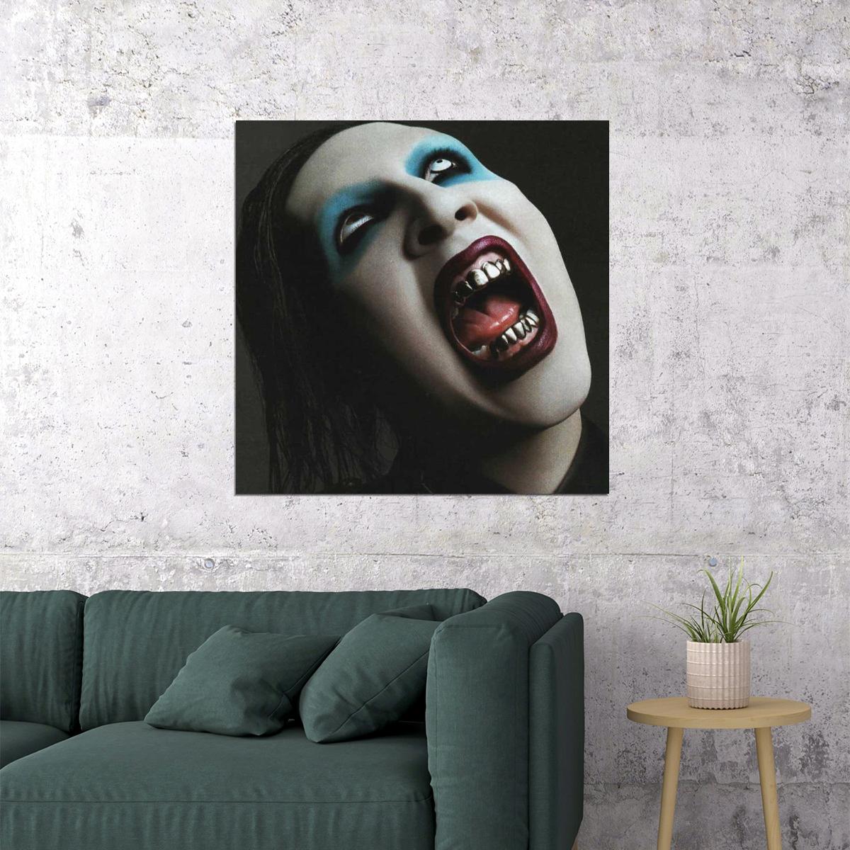 Marilyn Manson Music Poster Rock Artist Wall Print