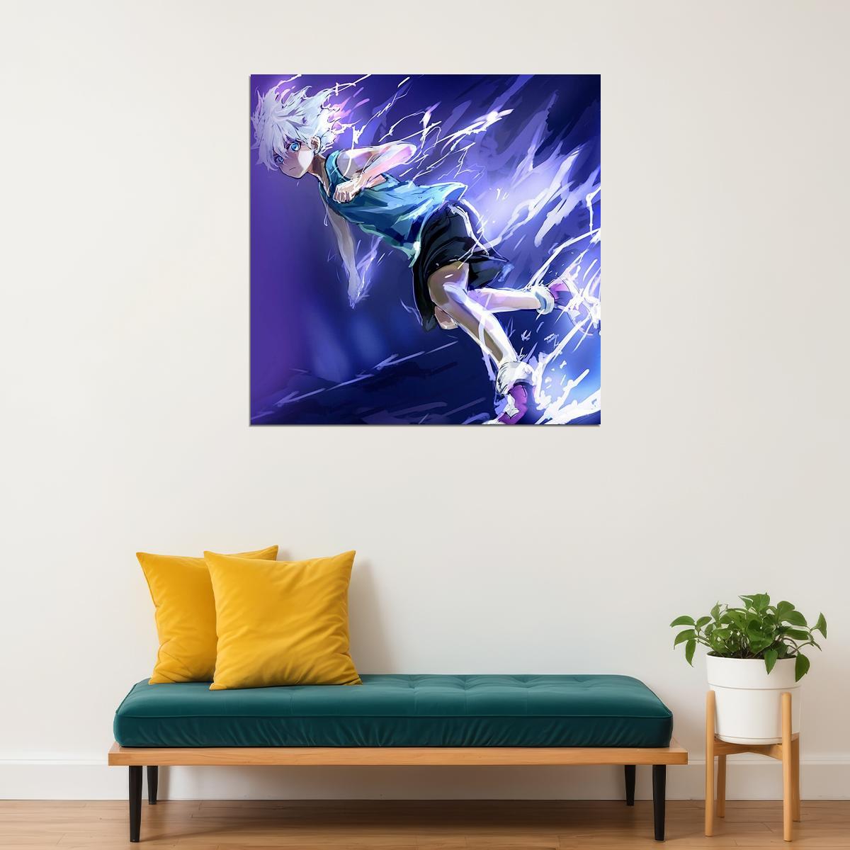Hunter X Hunter Killua Anime Poster Japanese Animation Wall Art Manga Series Print - xonomax