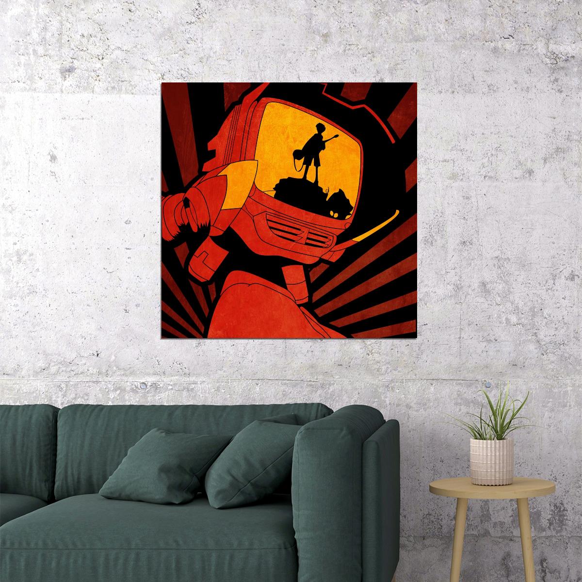 Flcl Anime Poster Japanese Animation Wall Art Sci-fi Manga Print - xonomax