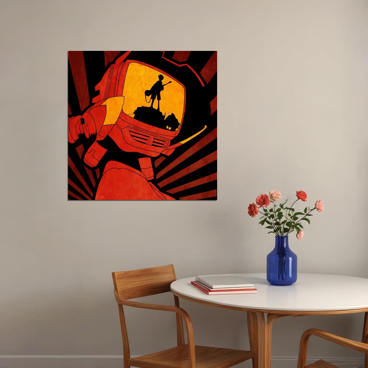 Flcl Anime Poster Japanese Animation Wall Art Sci-fi Manga Print - xonomax