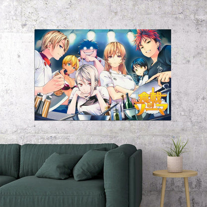 Food Wars! Shokugeki No Soma Anime Poster Japanese Animation Wall Art Culinary Series Print - xonomax
