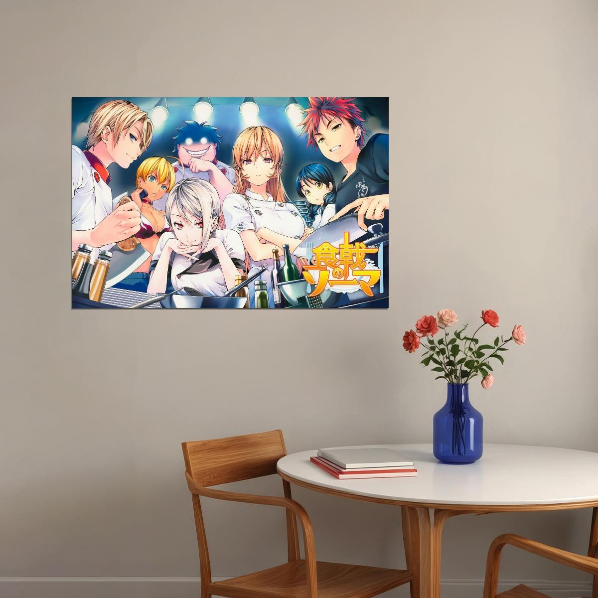 Food Wars! Shokugeki No Soma Anime Poster Japanese Animation Wall Art Culinary Series Print - xonomax