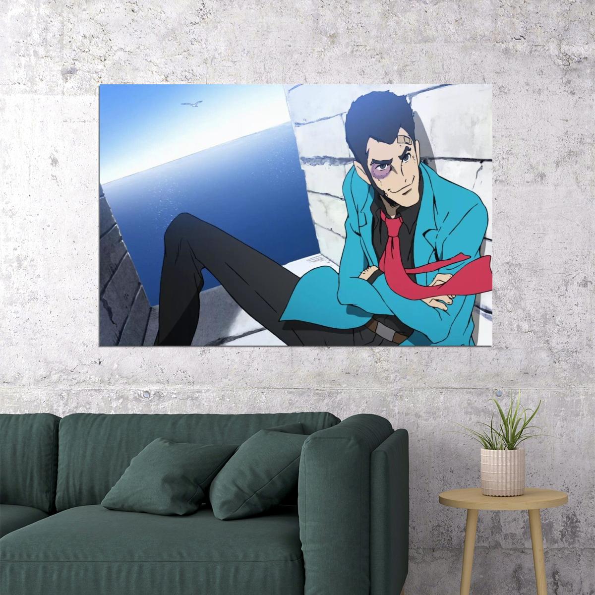Lupin The Third Anime Poster Japanese Manga Art Wall Print - xonomax