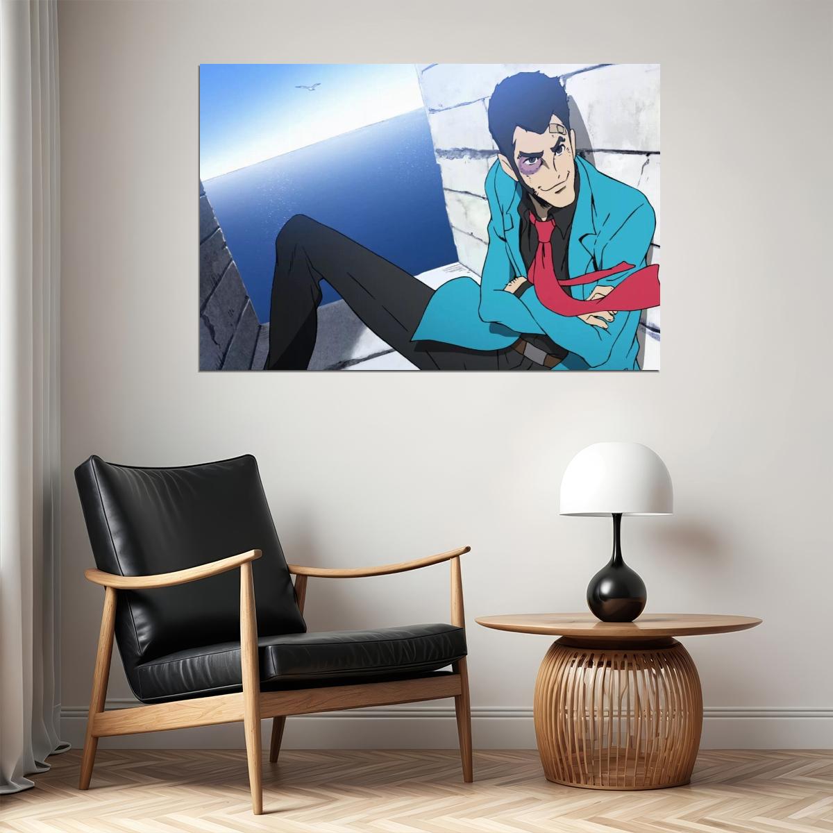 Lupin The Third Anime Poster Japanese Manga Art Wall Print - xonomax
