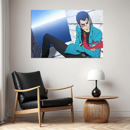 Lupin The Third Anime Poster Japanese Manga Art Wall Print - xonomax