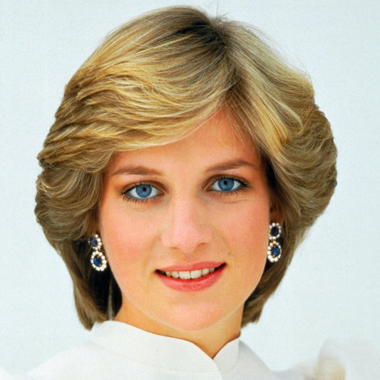 Princess Diana British Royal Fashion Icon Poster 1980s 1990s Black And White Wall Art