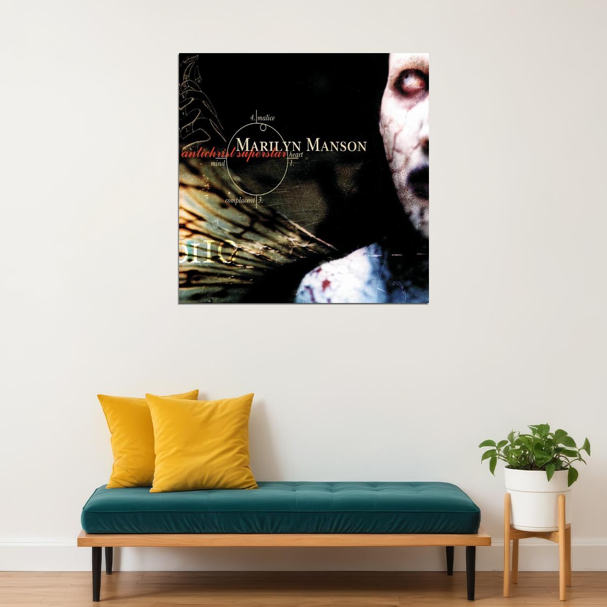 Marilyn Manson Antichrist Superstar Album Cover Art Music Poster Rock Icon Wall Print