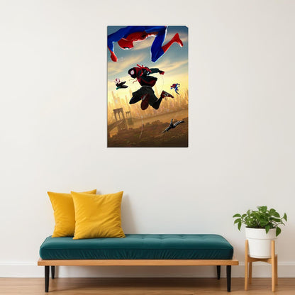 Spider-man Into The Spider-verse Movie Poster Animated Film Print