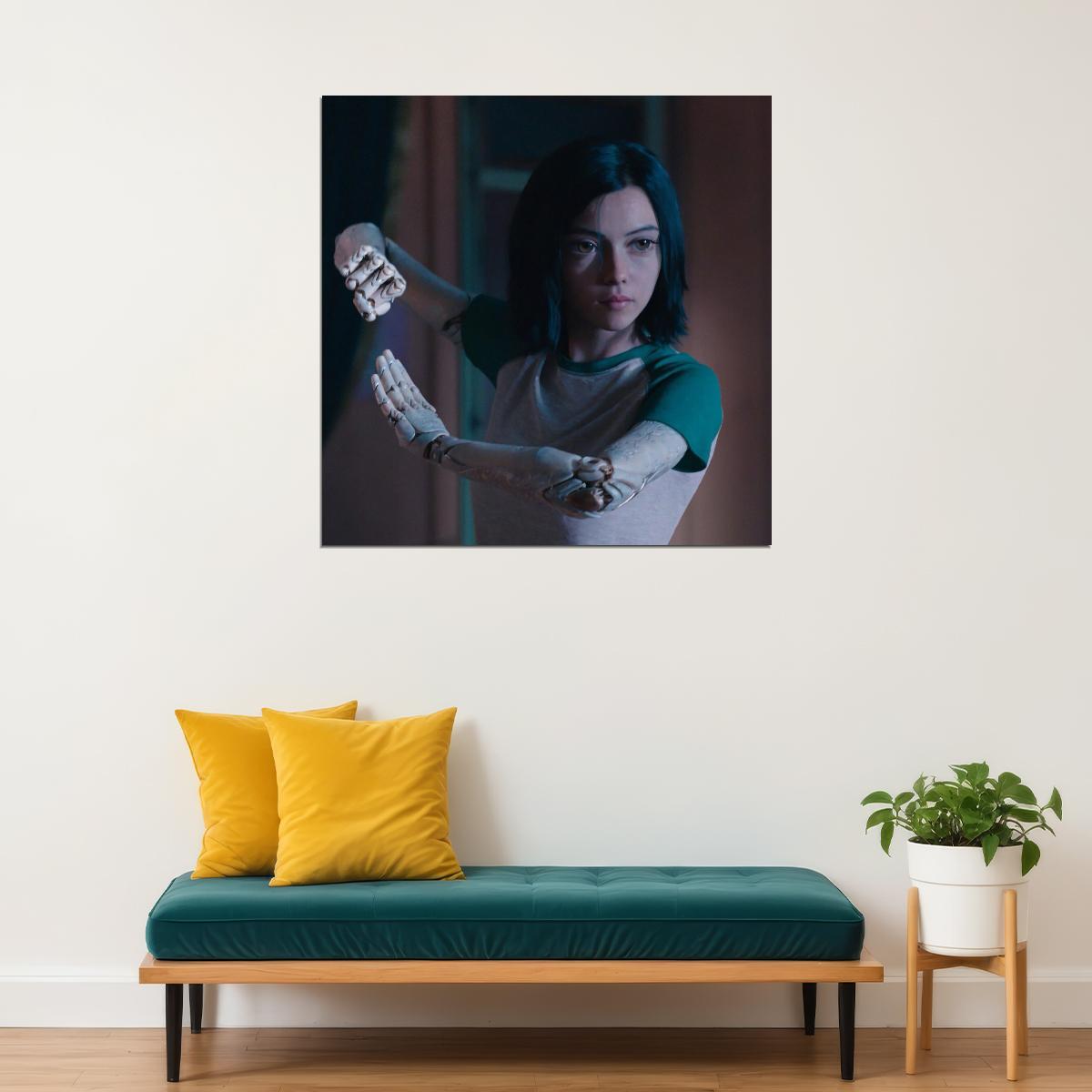 Alita: Battle Angel Movie Poster Sci-fi Film Wall Art Manga Adaptation Print - xonomax