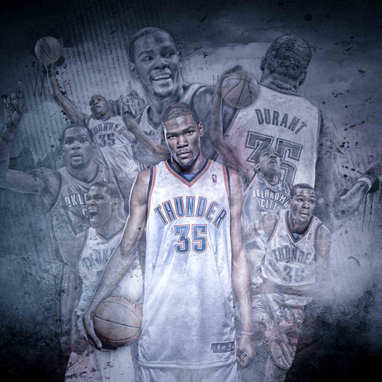 Kevin Durant Nba Poster Basketball Player Wall Art Motivational Sports Print - xonomax