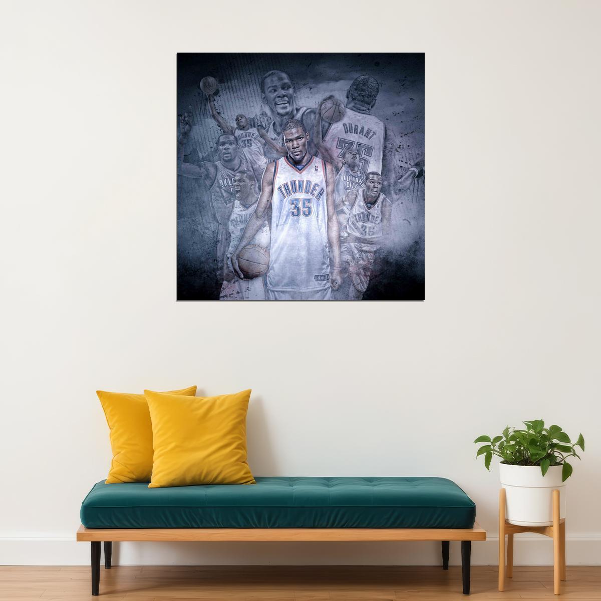 Kevin Durant Nba Poster Basketball Player Wall Art Motivational Sports Print - xonomax