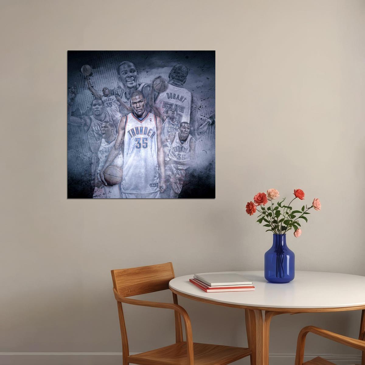 Kevin Durant Nba Poster Basketball Player Wall Art Motivational Sports Print - xonomax
