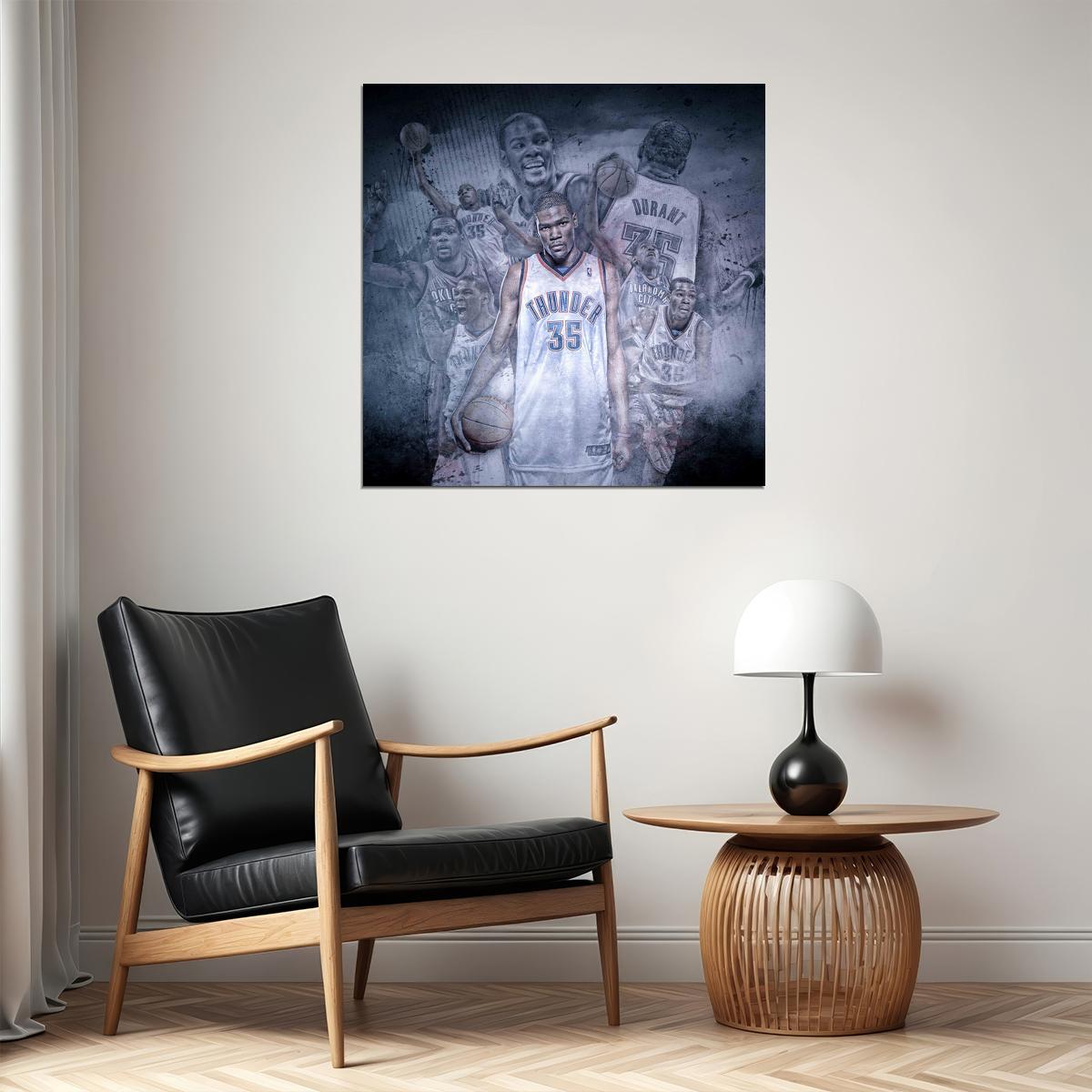 Sports Wall Art, Basketball Canvas Print, Gym and Boys Room Decor, Nba Art, 2024 Motivation Canvas Print, Kevin Durant Wall Art