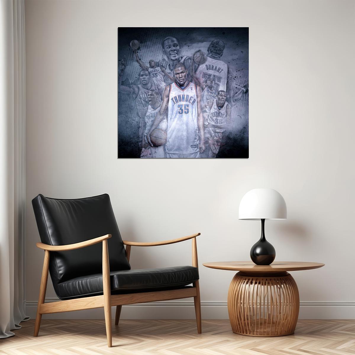 Kevin Durant Nba Poster Basketball Player Wall Art Motivational Sports Print - xonomax