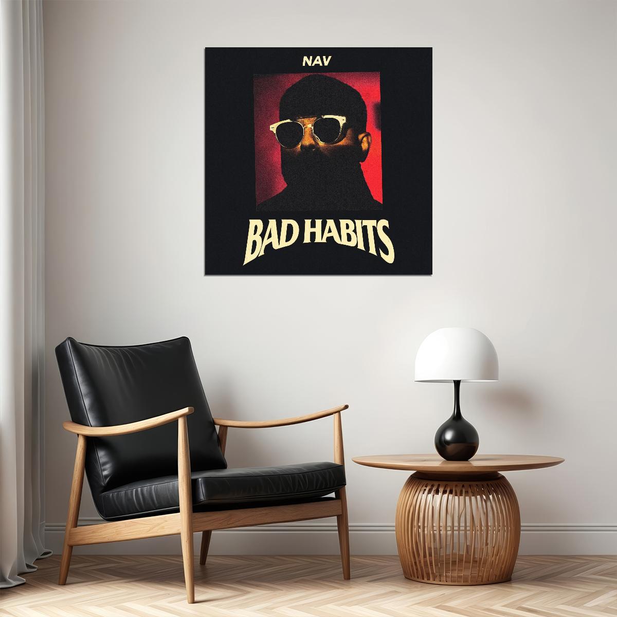 Nav Bad Habits Album Cover Art Music Poster Rap Hip-hop Artist Wall Print