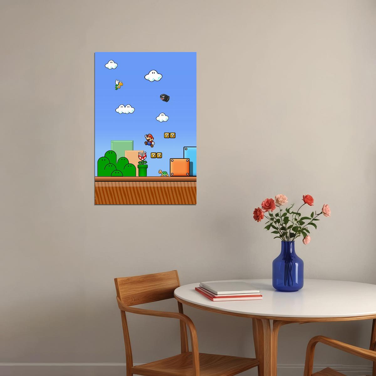 Super Mario Nintendo Video Game Poster Retro Gamer Wall Art