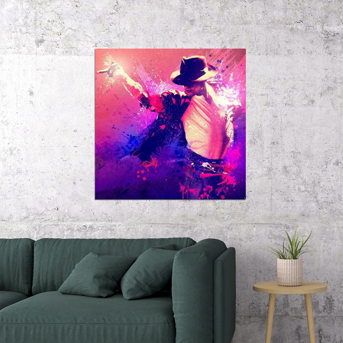 Michael Jackson Music Poster Iconic 90s 80s Pop Legend Wall Print