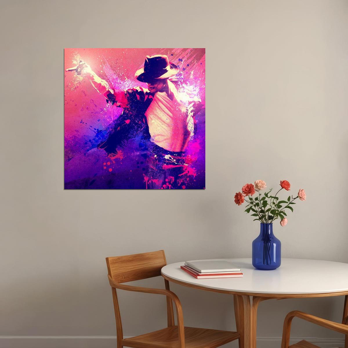 Michael Jackson Music Poster Iconic 90s 80s Pop Legend Wall Print