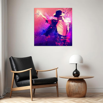 Michael Jackson Music Poster Iconic 90s 80s Pop Legend Wall Print