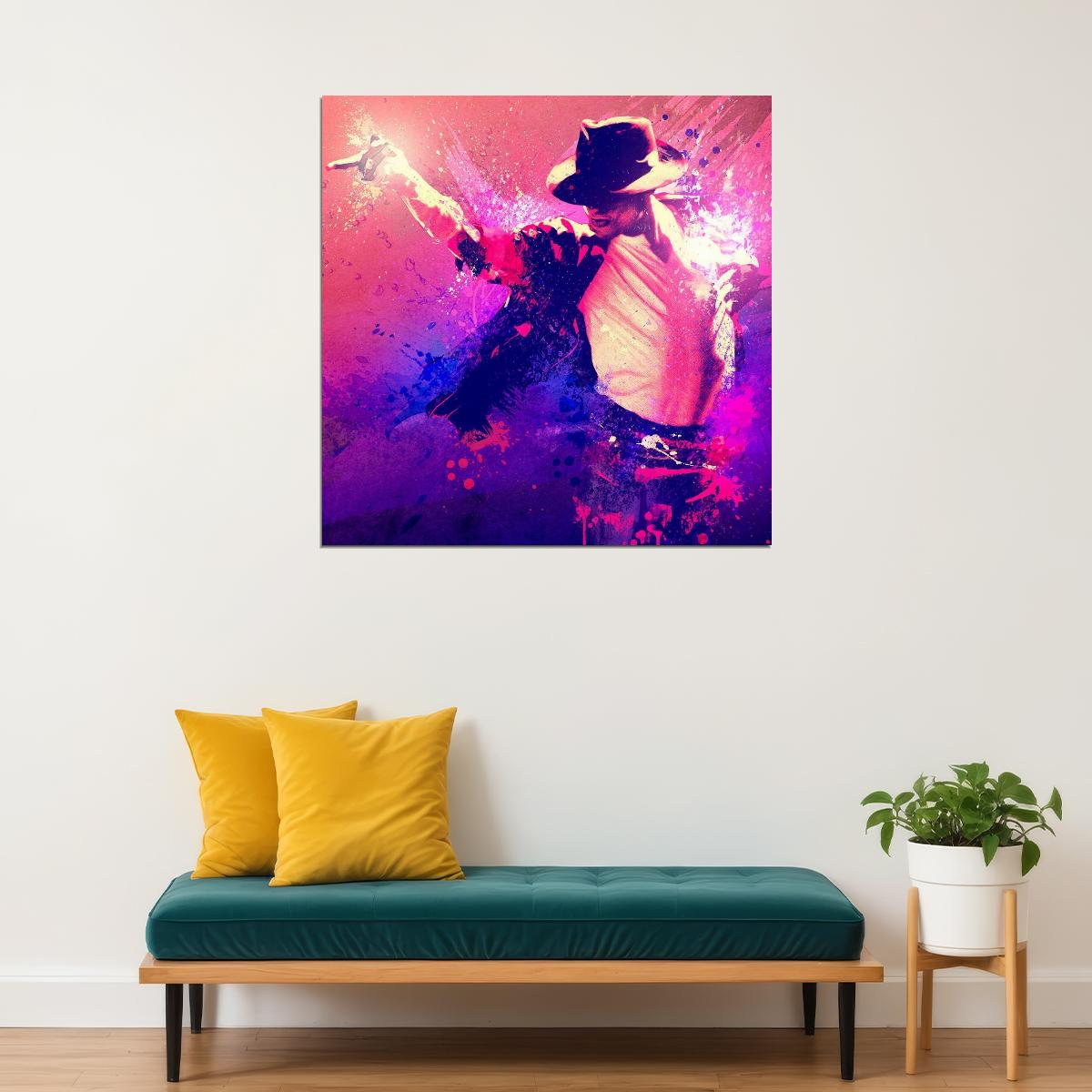 Michael Jackson Music Poster Iconic 90s 80s Pop Legend Wall Print