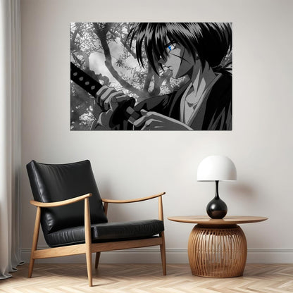Rurouni Kenshin Anime Poster Japanese Manga Art Samurai Wall Art - xonomax