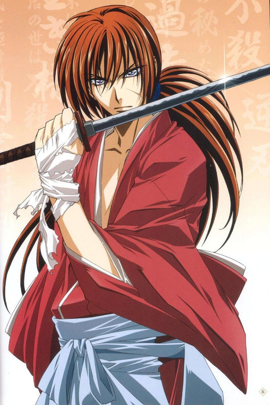 Rurouni Kenshin Anime Poster Japanese Manga Art Samurai Wall Art