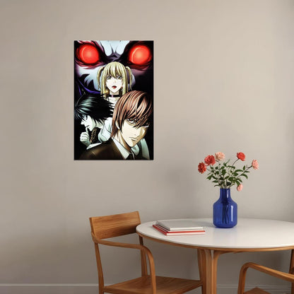 Death Note Anime Poster Japanese Animation Wall Art Manga Series Print