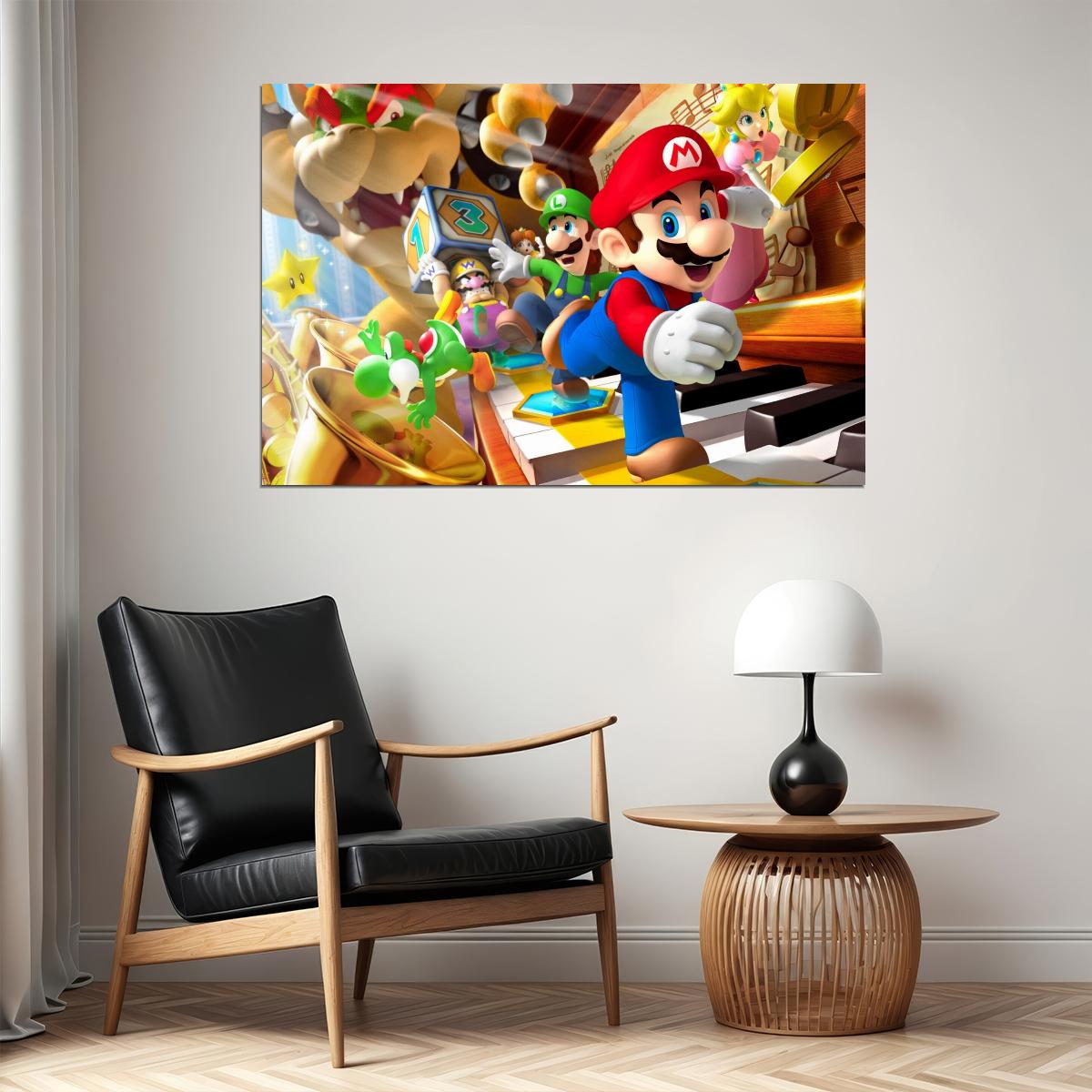 Super Mario Nintendo Video Game Poster Retro Gamer Wall Art