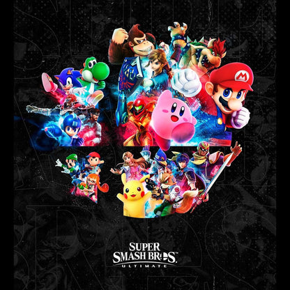 Super Smash Bros Nintendo Video Game Poster Iconic Fighting Game Wall Art